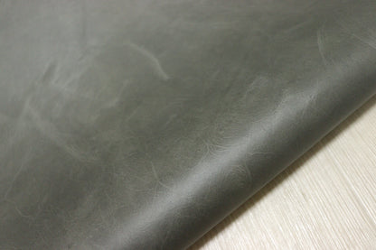 ds30円!新入荷！イタリアンレザー　ダークグレー　プルアップ加工　269ds