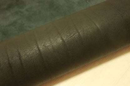 ds75円！新入荷！上質！ディア調シュリンク加工　ショルダー　ブラック　オイルヌメ　155ds
