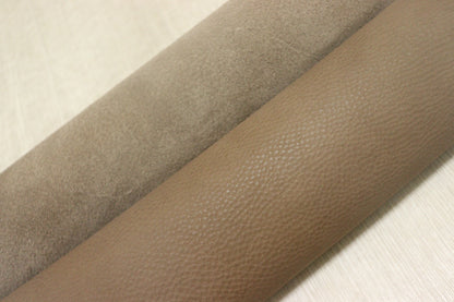 ds28円！新入荷！イタリアンレザー　もちもち　シュリンク加工　コルクブラウン　261ds