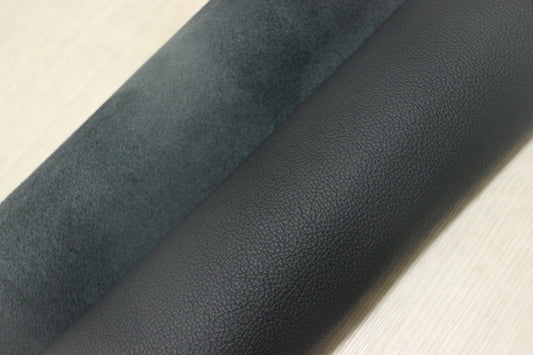 ds25円！新入荷！やや訳あり　イタリアンレザー 弱シュリンク加工　ブラック　230ds