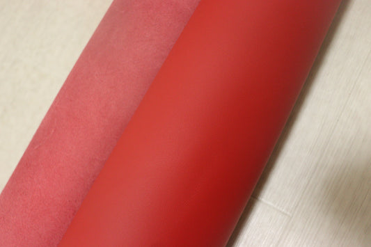 ds30円！新入荷！イタリアンレザー 　顔料仕上げ　レッド　スムース加工　187ds