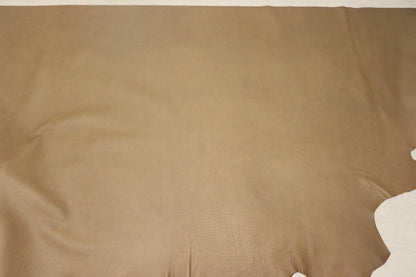 ds30円！新入荷！イタリアンレザー　もちもち　ブラウン　厚手シュリンク加工　253ds