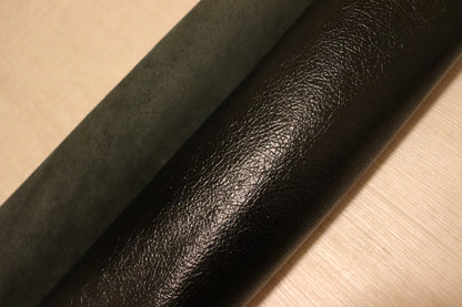 ds38円！新入荷！イタリアンレザー　ブラック　カゼイン仕上げ　コンビヌメ　158ds