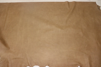 ds30円！新入荷！イタリアンレザー　もちもち　ナチュラルブラウン　シュリンク加工　289ds