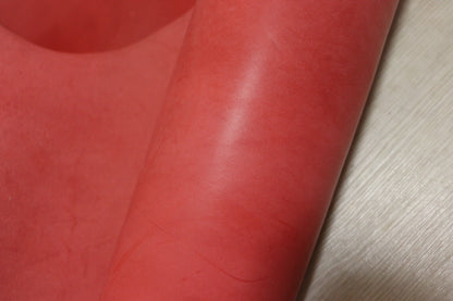 ds53円！新入荷　イタリアンレザー　ピットなめし　ベリー　レッド　69ds