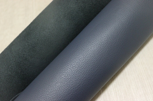 ds30円！新入荷！イタリアンレザー　もちもち　スマルトブルー　シュリンク加工　235ds