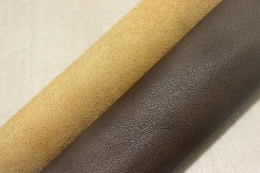 ds30円！新入荷！イタリアンレザー　アンチック加工　ヴィンテージブラウン　シュリンク加工　234ds