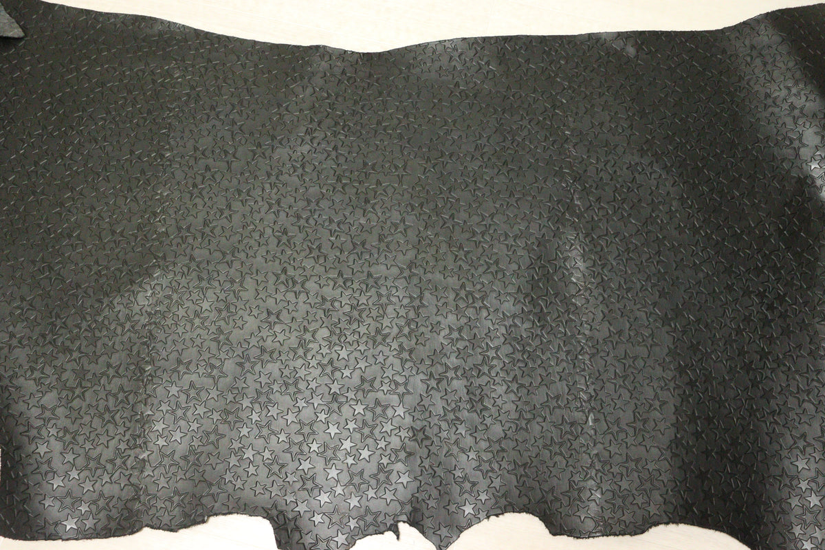 ds70円！新入荷！スター型押し　ブラック　ショルダー　オイルヌメ　140ds