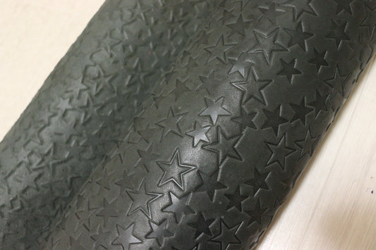 ds28円！新入荷！スター型押し　ブラック　ヌメ革　220ds