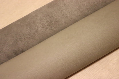 ds30円！新入荷！イタリアンレザー　ディア調 　ライトグレー　シュリンク加工  219ds