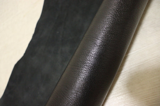 ds35円！新入荷！セミベジタブル　ヤギ革　ブラック　スムース加工　43ds