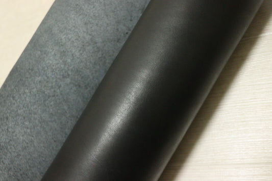 ds70円！イタリアンレザー 　オイルヌメ　ブラック　ショルダー　スムース加工　140ds