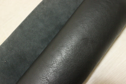 ds68円！イタリアンレザー 　オイルヌメ　ブラック　ショルダー　スムース加工　130ds