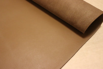 ds25円！新入荷！姫路レザー　顔料仕上げ　モカブラウン　シボ型押し　230ds