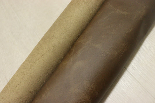 ds30円！新入荷！イタリアンレザー 　ブラウン　プルアップ加工　251ds