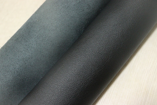 ds28円！新入荷！イタリアンレザー　ブラック　弱シュリンク加工　297ds