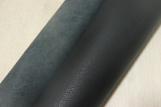 ds30円！新入荷！イタリアンレザー　もちもち　ブラック　シュリンク加工　275ds