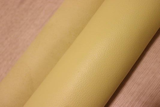 ds25円！新入荷！姫路レザー　顔料仕上げ　イエロー　シボ型押し　220ds