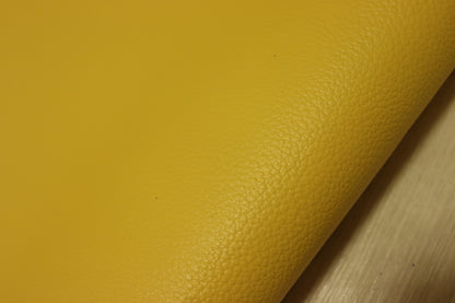 ds28円！新入荷！姫路レザー　顔料仕上げ　マスタード　シボ型押し　225DS
