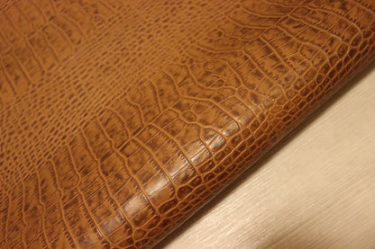 ds70円！新入荷！イタリアンレザー 　ショルダー　ヌメ革　ナチュラルブラウン　クロコ型押し　137ds