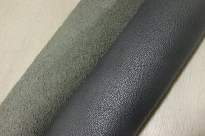 ds30円！新入荷！イタリアンレザー　もちもち　アンチック　ダークグレー　シュリンク加工　280ds