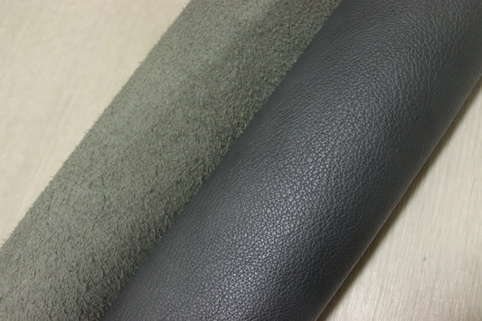ds30円！新入荷！イタリアンレザー　もちもち　アンチック　ダークグレー　シュリンク加工　280ds