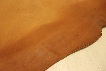 ds65円！やや訳あり　イタリアンレザー　TAN　極厚オイルヌメ　ショルダー　176ds
