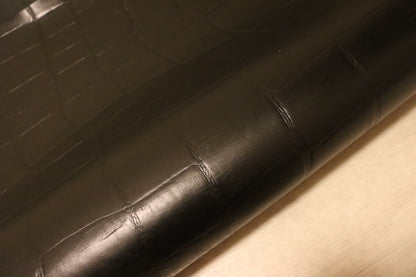 ds70円！イタリアンレザー　ショルダー　ブラック　ヌメ革　クロコ型押し　140ds