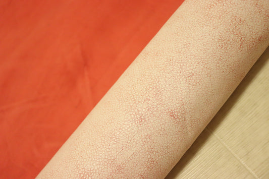 ds28円！新入荷!イタリアンレザー　ピンク系　クラッキング加工　194ds