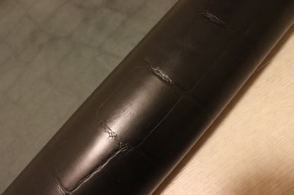 ds70円！イタリアンレザー　ショルダー　ブラック　ヌメ革　クロコ型押し　120ds