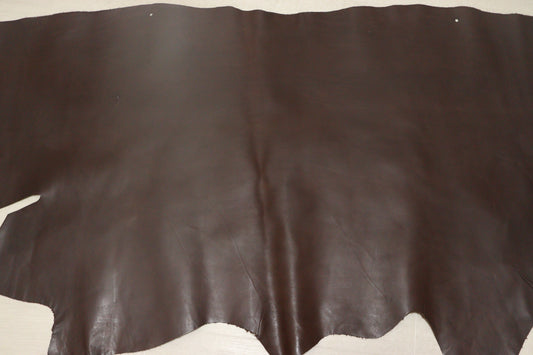 ds75円！イタリアンレザー アニリン仕上げ　ヴィンテージブラウン　Wショルダー　ヌメ革　147ds