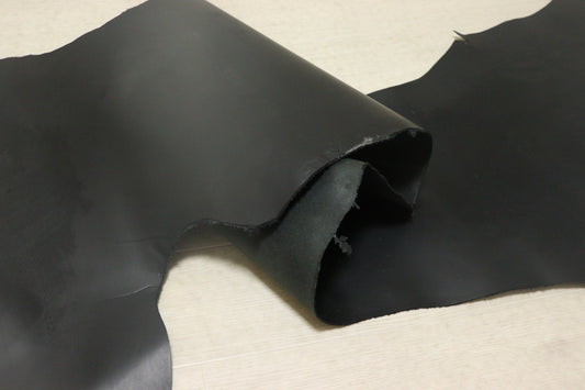 ds50円！イタリアンレザー　ピットなめし　ベリー ブラック　オイルヌメ　90ds