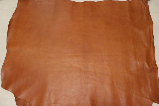 ds75円！イタリアンレザー 　オレンジキャメル　シュリンク加工　オイルヌメ　ショルダー　143ds