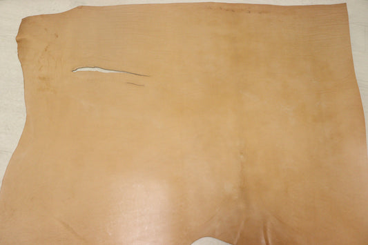 ds75円！イタリアンレザー 　極厚オイルヌメ　ショルダー　生成り　120ds