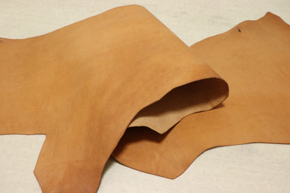 ds45円！イタリアンレザー　TAN　オイルヌメ　ベリー　スムース加工　110ds
