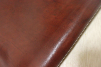 ds75円！イタリアンレザー 　Wショルダー　ダークレッドブラウン　オイルヌメ　アンチック加工　157ds