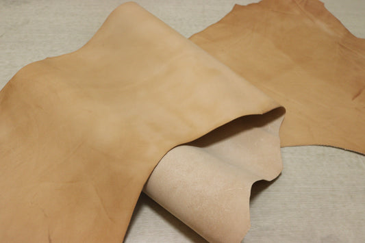 ds40円！イタリアンレザー　ピットなめし　ベリー　生成り　ヌメ革　107ds