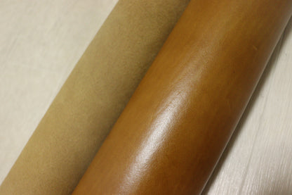 ds28円！新入荷!イタリアンレザー　イエローキャメル　スムース加工　205ds