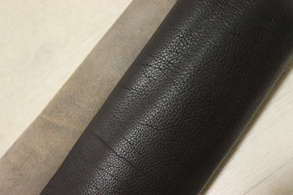 ds50円！新入荷！イタリアンレザー　オイルヌメ シュリンク加工　ブラック　156ds