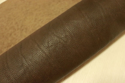 ds72円！新入荷！上質！オイルヌメ セピアブラウン ショルダー シボ型押し 129ds