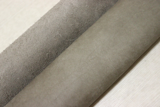 ds28円！新入荷！イタリアンレザー　吟すり加工　アンチック　グレー系　257ds