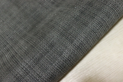 ds25円！新入荷！チェック柄プリント　ダークグレー　豚革　110ds