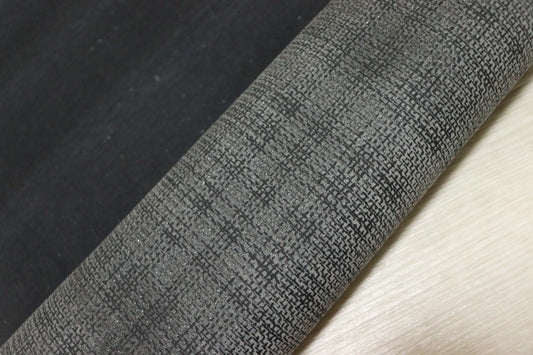 ds25円！新入荷！チェック柄プリント　ダークグレー　豚革　110ds