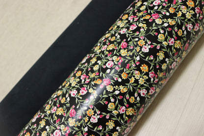 ds25円！新入荷！イタリアンレザー　フィルム貼り　花柄　床革　155ds