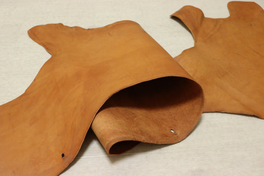 ds45円！新入荷！イタリアンレザー　キャメル　ベリー　ヌメ革　78ds