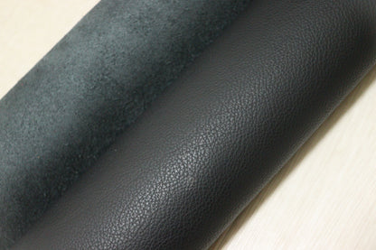 ds28円！新入荷！イタリアンレザー　ブラック　厚手モチモチ　シュリンク加工　314ds
