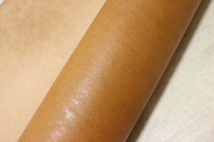 ds75円！イタリアンレザー スムース加工　TAN　ショルダー　ヌメ革　140ds