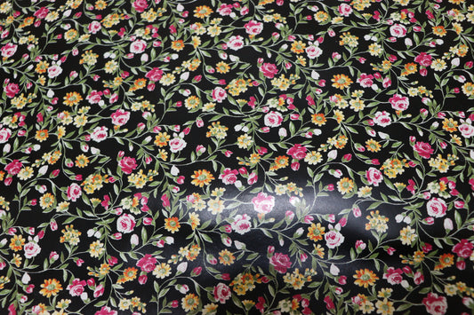 ds20円！新入荷！イタリアンレザー　フィルム貼り　花柄　床革　140ds
