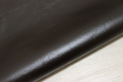 ds30円！イタリアンレザー　クラッキング加工　ダークブラウン　327ds