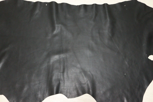 ds75円！イタリアンレザー　ショルダー　オイルヌメ　ブラック　ナッパスムース　136ds